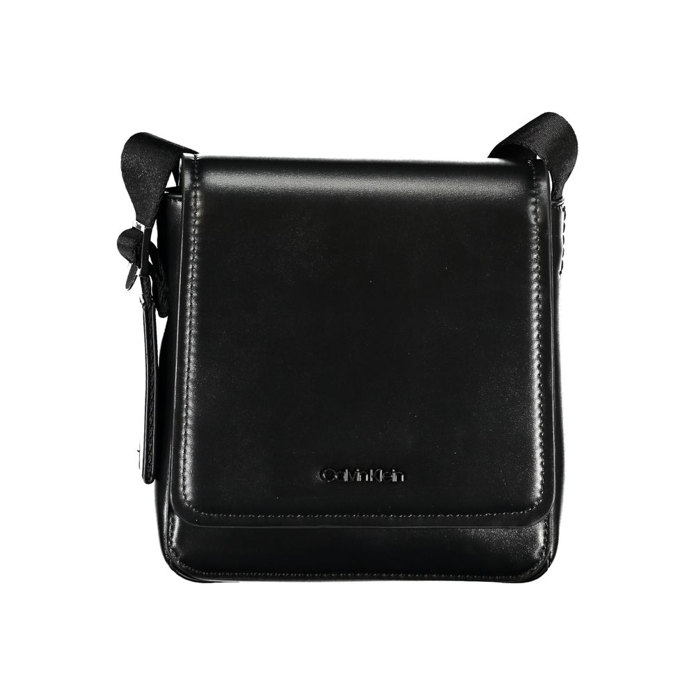 Black Polyester Men Shoulder Bag