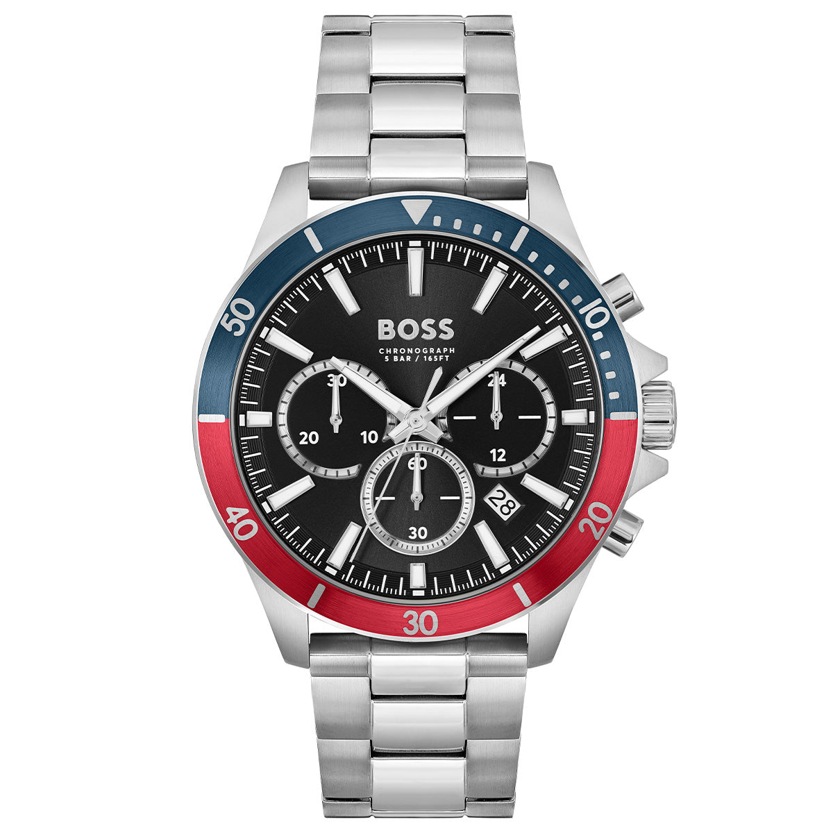 HUGO BOSS 45MM HB1514108 Stainless Steel Chronograph Mens Watch